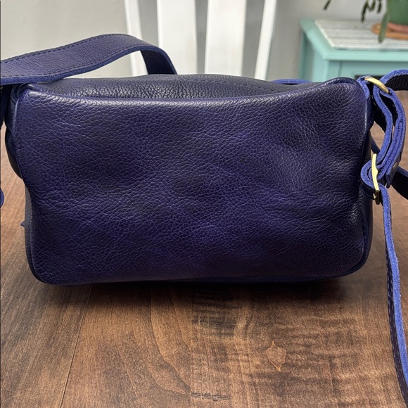 Portland Leather Colbalt blue bucket backpack. New,never carried.